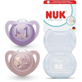 NUK CHUPETE SILICONA FIRST CHOICE 6 - 18 MESES 2 UNIDADES SURTIDO