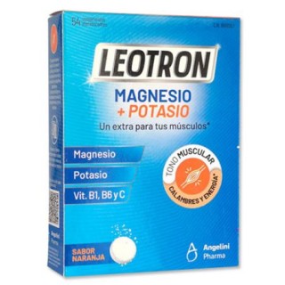 LEOTRON MAGNESIO + POTASIO ANGELINI 30 COMPRIMIDOS EFERVESCENTES SABOR NARANJA