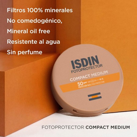 ISDIN FOTOPROTECTOR COMPACT SPF50+ MAQUILLAJE COMPACTO COLOR MEDIUM 10 G