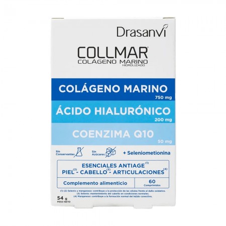 DRASANVI COLLMAR COLAGENO MARINO ACIDO HIALURONICO Y COENZIMA Q10 60 COMPRIMIDOS
