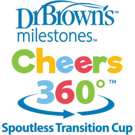 DR BROWN´S VASO CHEERS 360º +9MESES SIN BOQUILLA ROSA 300 ML