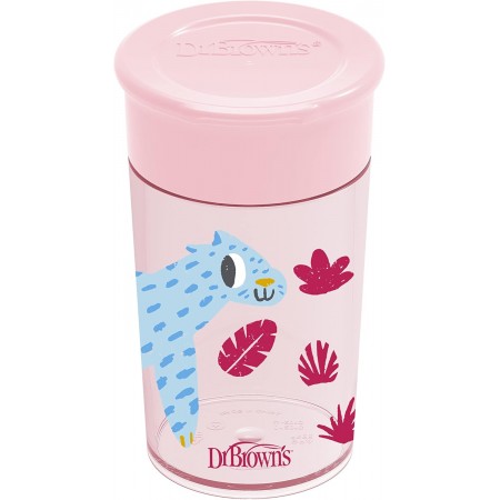 DR BROWN´S VASO CHEERS 360º +9MESES SIN BOQUILLA ROSA 300 ML