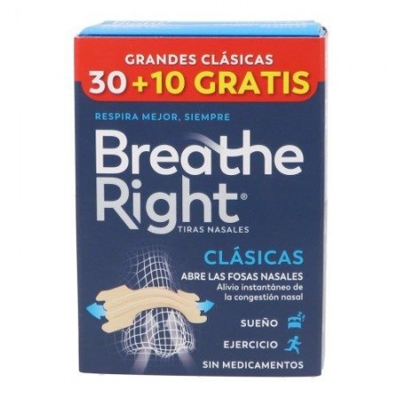 BREATHE RIGHT TIRAS NASALES CLASICAS TALLA GRANDE 30 UNIDADES