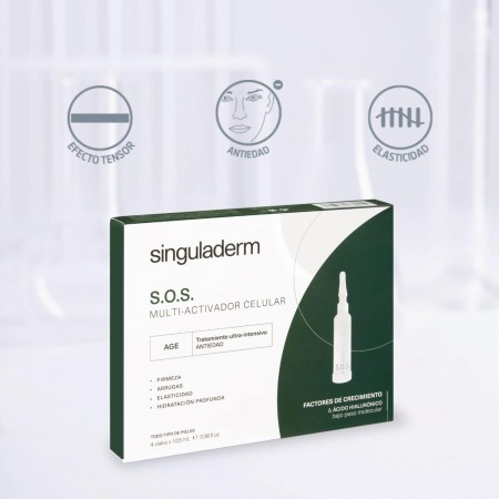SINGULADERM SOS MULTIACTIVADOR CECLULAR AGE 4 VIALES 10,5 ML