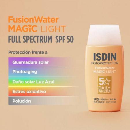 ISDIN FOTOPROTECTOR SPF50 FUSION WATER COLOR LIGHT 50ML
