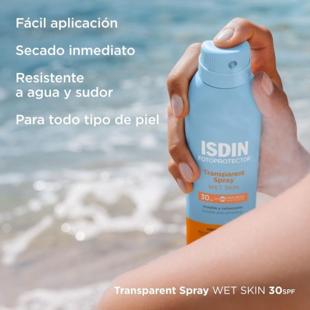 ISDIN FOTOPROTECTOR SPF30 SPRAY TRANSPARENT WET SKIN 250 ML