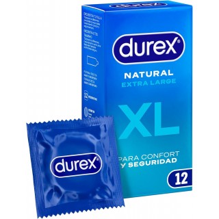 DUREX NATURAL EXTRA GRANDE XL 12 PRESERVATIVOS