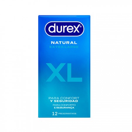 DUREX NATURAL EXTRA GRANDE XL 12 PRESERVATIVOS
