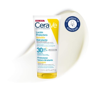 CeraVe loción protectora invisible hidratante SPF 30 de 75 ml recomendada por dermatólogos