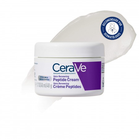 CeraVe Skin Renewing crema con péptidos de 48 g recomendada por dermatólogos