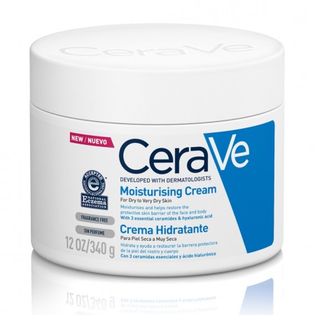 Crema hidratante CeraVe Moisturising Cream en formato tarro de 340 g