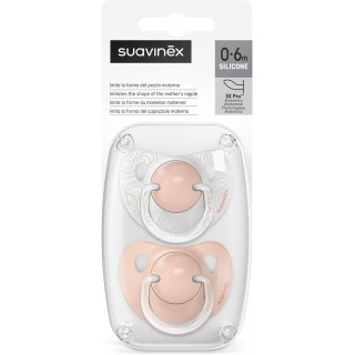 SUAVINEX CHUPETE DE SILICONA SX PRO ANATOMICO CLASICO DE 0 A 6 MESES 2 CHUPETES
