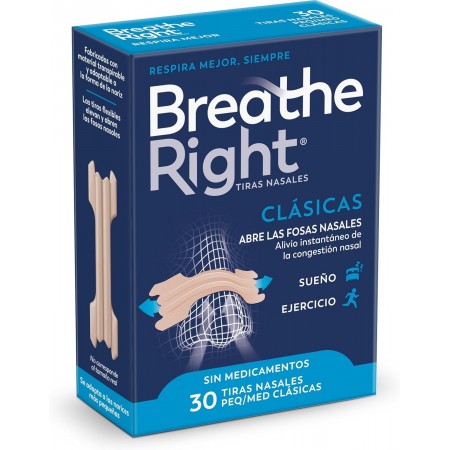 BREATHE RIGHT TIRAS NASALES CLASICAS TALLA GRANDE 30 UNIDADES