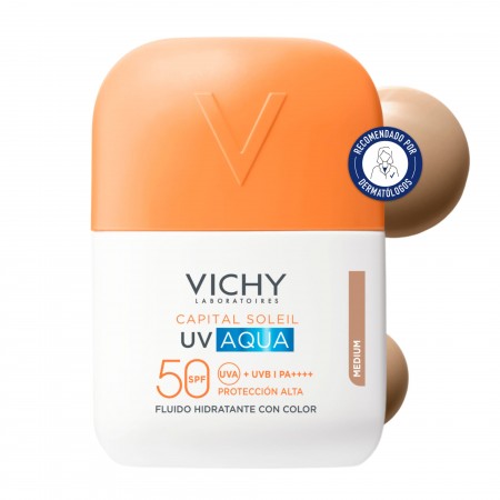 VICHY CAPITAL SOLEIL UV AQUA FLUIDO HIDRATANTE SPF50 CON COLOR TONO MEDIO 50ML