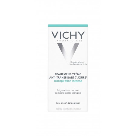 Presentación de la caja oficial del tratamiento antitranspirante intensivo de 7 días Vichy