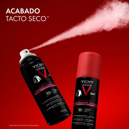 Protector antitranspirante para hombre Vichy Clinical Control con acabado de tacto seco inmediato