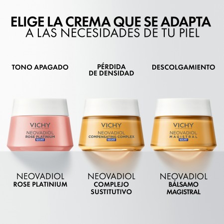Gama de cremas faciales Vichy Neovadiol para tono apagado, pérdida de densidad y descolgamiento