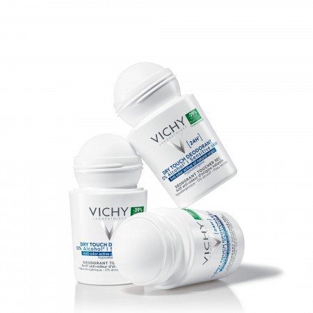 Gama de desodorantes en roll-on eficaces de Vichy para el control del olor corporal
