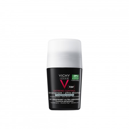 Vichy Homme desodorante antitranspirante 72h Extreme Control en formato roll-on de 50 ml