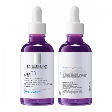 Detalle del envase coleccionable del tratamiento corrector Mela B3 serum 50 ml edición limitada