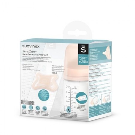 SUAVINEX ZERO ZERO SET DE INICIO: BIBERON ZERO ZERO TETINA ADAPT + RECAMBIO TETINA + BOLSA RECAMBIO