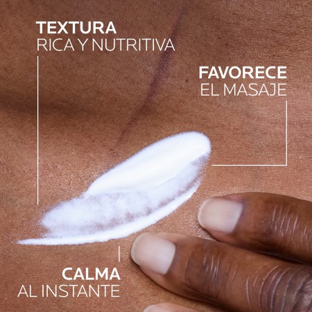 Textura rica, nutritiva y de rápida absorción del bálsamo reparador La Roche-Posay Cicaplast Baume B5+ SPF50