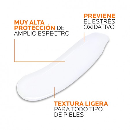 Propiedades del protector solar facial SPF50+ La Roche-Posay Anthelios UVMune 400 Fluido Invisible