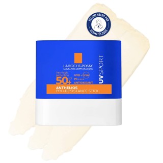 La Roche-Posay Anthelios UVSport Pro-Resistance Stick SPF50+ protector solar en barra deportivo recomendado por dermatólogos