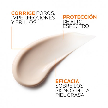 Beneficios de corrección de poros, control de sebo y alta protección de Anthelios Oil Correct SPF50+