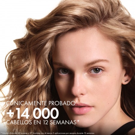 Eficacia clínicamente probada en densidad y crecimiento de +14.000 cabellos Vichy Dercos Aminexil Clinical