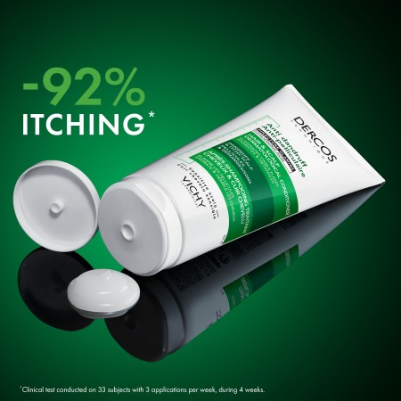 Acción calmante que reduce el picor en un 92% con Vichy Dercos Acondicionador Anticaspa Sensible