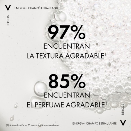 Valoración de agradable textura y perfume del champú anticaída Vichy Dercos Estimulante Aminexil