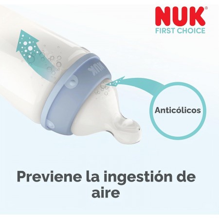 NUK TETINA SILICONA ANTICOLICO FIRST CHOICE T-M 0-6 MESES 2 TETINAS