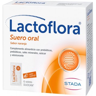 LACTOFLORA SUERO ORAL 6 SOBRES DUOCAM 6,58 G SABOR NARANJA