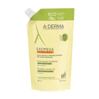 A-DERMA EXOMEGA ECO RECARGA ACEITE LAVANTE EMOLIENTE 500 ML