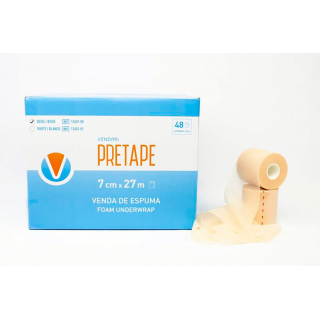 PRETAPE VENDAJE BEIGE VENDA DE ESPUMA 7 CM X 27 M