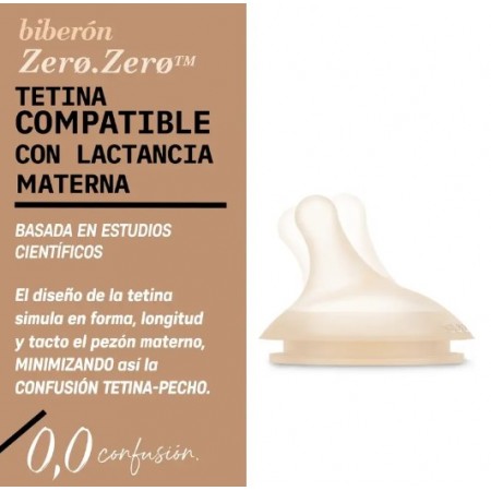 SUAVINEX ZERO ZERO TETINA DE SILICONA FLUJO DENSO L ULTRA SUAVE +6 MESES 2 UNIDADES COLOR FAIR