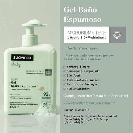 SUAVINEX PEDIATRIC GEL BAÑO ESPUMOSO PIEL Y CABELLO 500 ML
