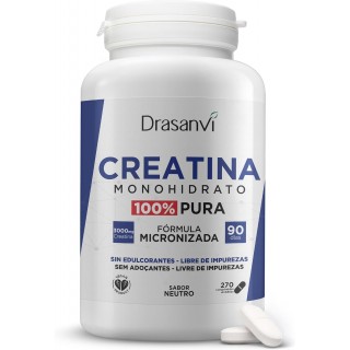 DRASANVI CREATINA MONOHYDRATO 80 MESH SABOR NEUTRO 270 COMPRIMIDOS