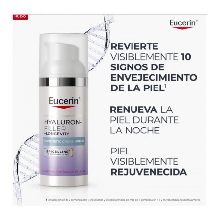 EUCERIN HYALURON FILLER +LONGEVITY EPIGENETIC CREMA DE NOCHE 50 ML