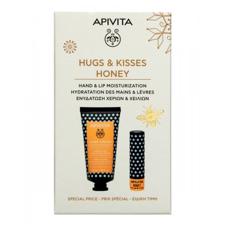 APIVITA PACK HIDRATANTE AMARILLO HIDRATANTE INTENSIVO CREMA DE MANOS MIEL + LABIAL MIEL