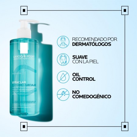 LA ROCHE POSAY EFFACLAR GEL SUPRAMOLECULAR LIMPIADOR SEBO Y POROS 400 ML