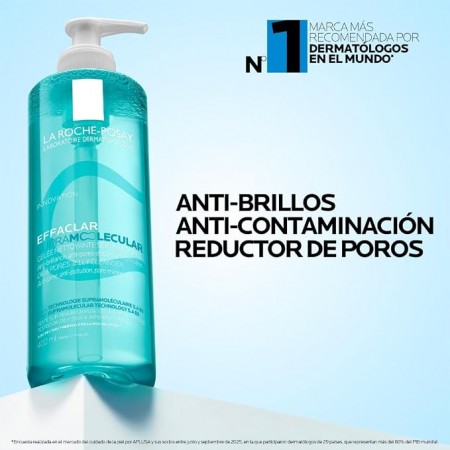 LA ROCHE POSAY EFFACLAR GEL SUPRAMOLECULAR LIMPIADOR SEBO Y POROS 400 ML
