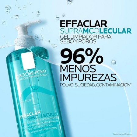 LA ROCHE POSAY EFFACLAR GEL SUPRAMOLECULAR LIMPIADOR SEBO Y POROS 400 ML