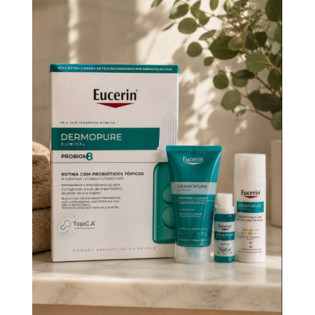 EUCERIN DERMOPURE CLINICAL PROBIOM8 RUTINA CON PROBIOTICOS 8 SEMANAS 4 PRODUCTOS