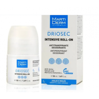 MARTIDERM DRIOSEC INTENSIVE ANTITRANSPIRANTE Y DESODORANTE AXCILAS E INGLES ROLL-ON 50 ML