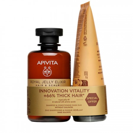 APIVITA ROYAL JELLY ELIXIR CHAMPU + ACONDICIONADOR 250ML