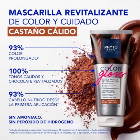 PHYTO MASCARILLA COLOR GLOSS CASTAÑO CLARO 200ML