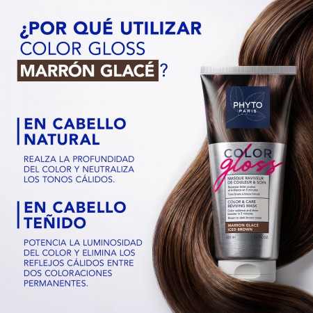 PHYTO MASCARILLA COLOR GLOSS MARRON GLACE 200ML