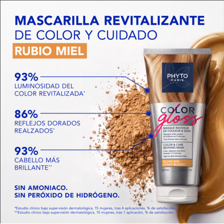 PHYTO MASCARILLA COLOR GLOSS RUBIO MIEL 200ML